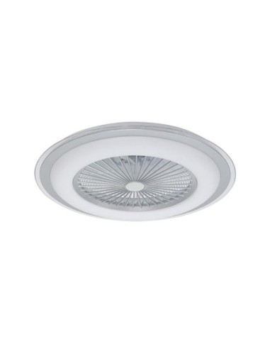 Ventilador AC BISE plata, 5 aspas, 50W LED 3000-6500K, Al.18,5xD.61cm