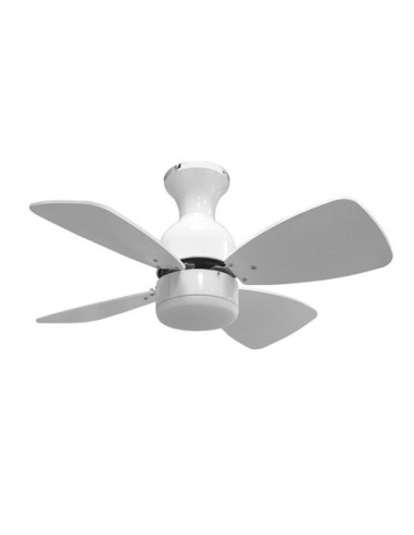 Ventilador AC FRESCO blanco, 4 aspas reversibles, 16W LED 4000K, Al.35xD.81cm