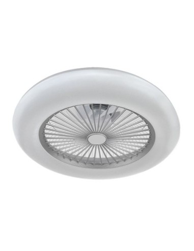 Ventilador AC TORNADO plata, 5 aspas, 48W LED 3000-6000K, Al.19xD.55cm