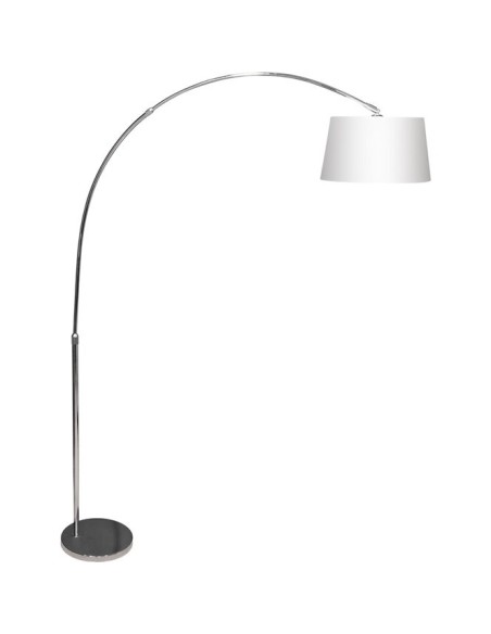 Lámpara de Pie ANTONELLA 1xE27 L.126xAl.Reg.cmBlanco/Cromo