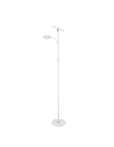 Lámpara de Pie LAGOS 15+10W LED 4000K 1140+750lm A.174xD.24cm blanco