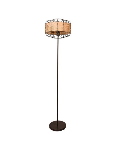 Lámpara de Pie SOLANGE D.35xAlt.156cm 1xE27 en Rattan