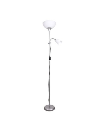 Lámpara de Pie VARESE (1+1)xE27 A.178xD.28cm plata