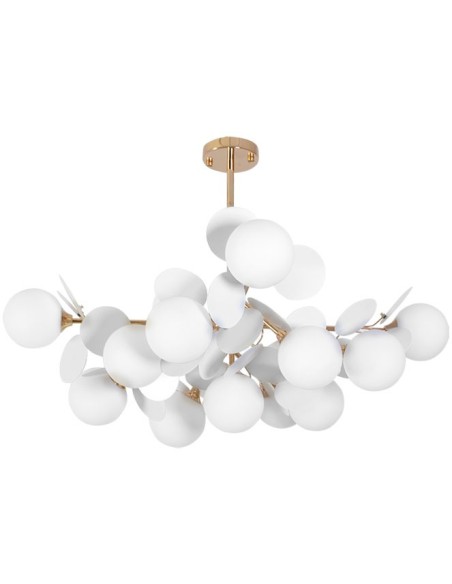 Lámpara de techo AKIRA 13xG9 A.62xD.93cm Dorado/Blanco