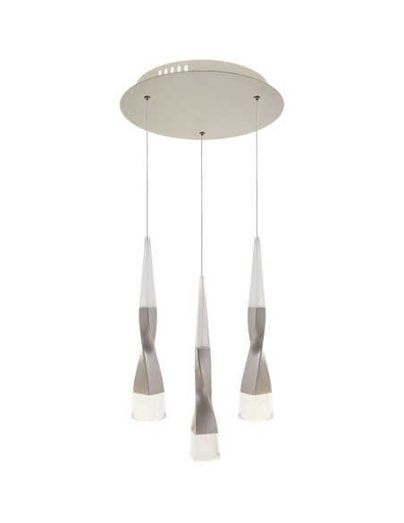 Lámpara de Techo METEOR 3x7W LED 1570lm 3300K Al.Reg.xD.30cm Champanhe