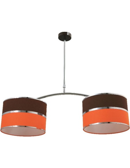 Lámpara de Techo OLGA 2xE27 L.85xAn.30xAl.Reg.cm Naranja/Marron