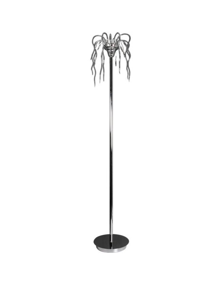 Lámpara de Pie ERFOUD 9xG4 12V Al.174xD.37cm cristal Cromo