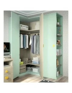 Armario juvenil rincon madera verde