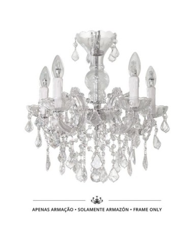 Lámpara de techo M.TERESA 5xE14 cromo...