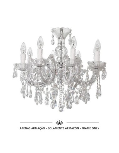 Lámpara de techo M.TERESA 8xE14 cromo...