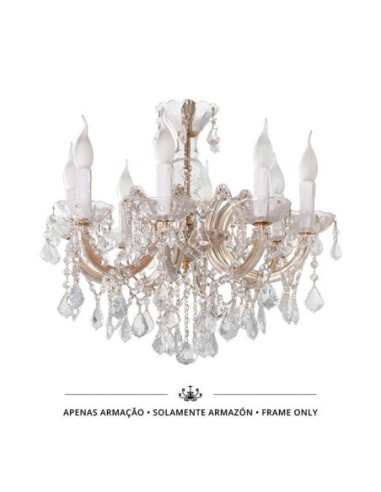 Lámpara de techo M.TERESA 8xE14 oro...