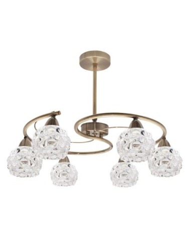 Lámpara de Techo TULIPA GLASS 6xE14...