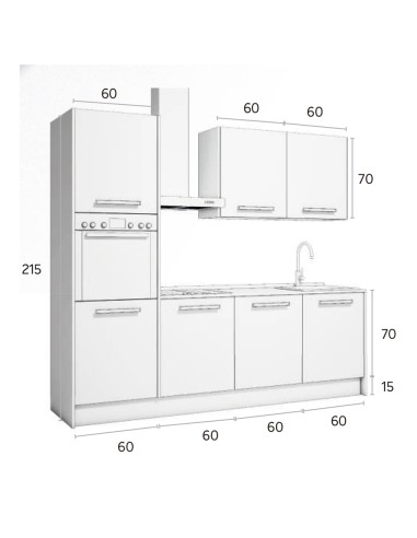 Conjunto Cocina Blanco Brillo /...