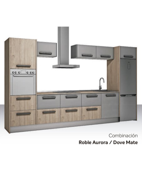 Conjunto Cocina Roble Aurora / Dove Mate