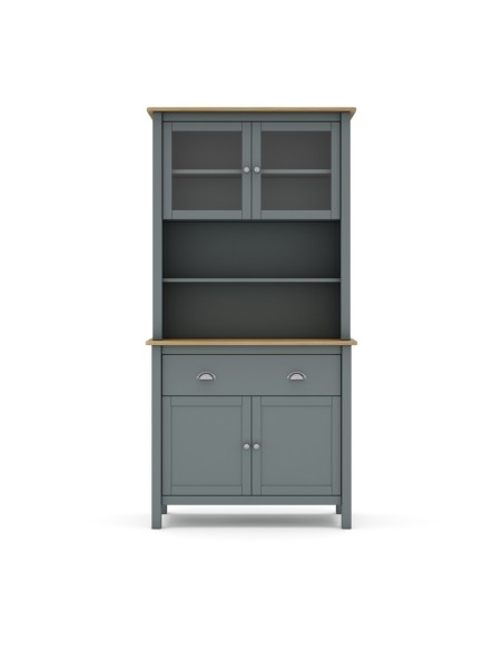 Buffet Misti 2pcr(2 puertas 2 cajones) Verde Kaki 444c/Roble