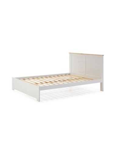 Cama Akira 140x190 Blanco/Cera Blanca C/Sm