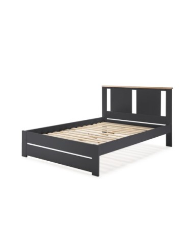 Cama Enara 140x190 Antracita/Roble C/Sm