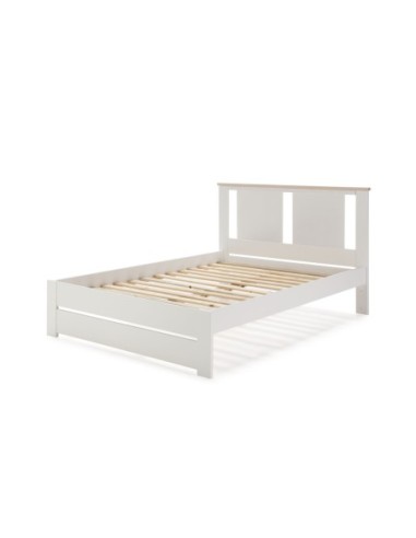 Cama Enara 140x190 Blanco/Roble C/Sm