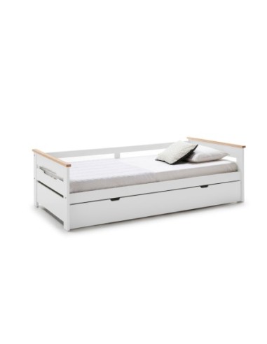 Cama Nido Elisa-3 90x190 Blanco/Natural C/Sma