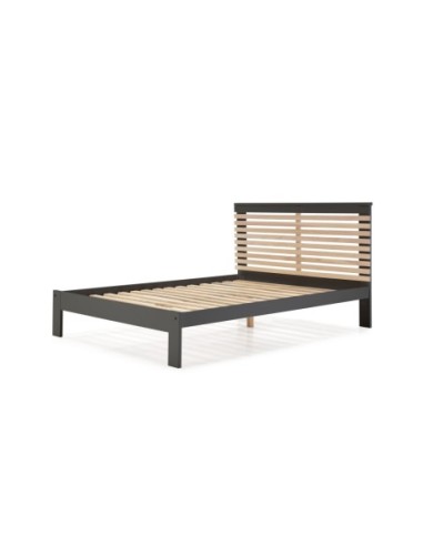 Cama Vectra 140x190 Antracita/Roble C/Sm