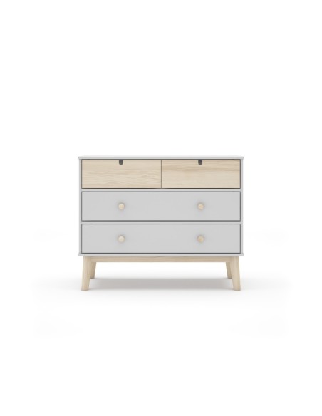 Comoda Estefania 2+2c Blanco/Cera Blanca