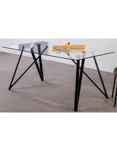 Mesa Rect. Gaia 160cm Pie Negro