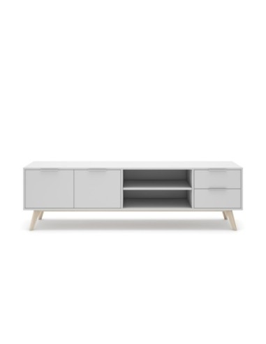 Mueble Tv Campus (2 puertas 2 cajones)2h Blanco/Cera Blanca