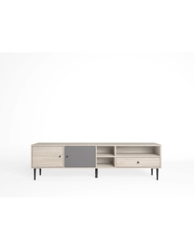 Mueble Tv Leon 2p1c3h Sahara C/P Grispizarra Y Bla