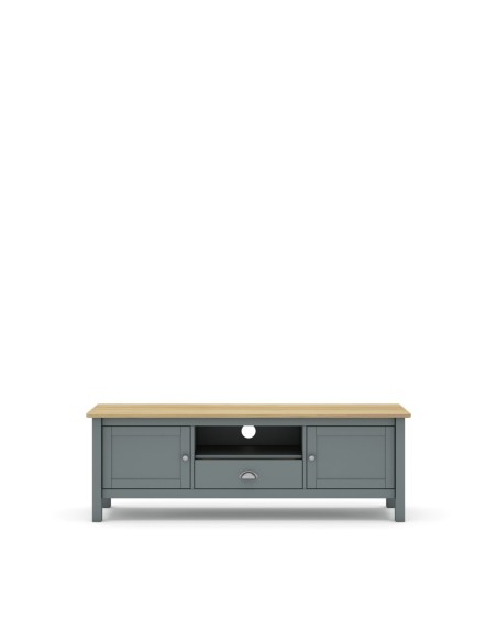 Mueble Tv Misti 2p1c1h Verde Kaki 444c/Roble