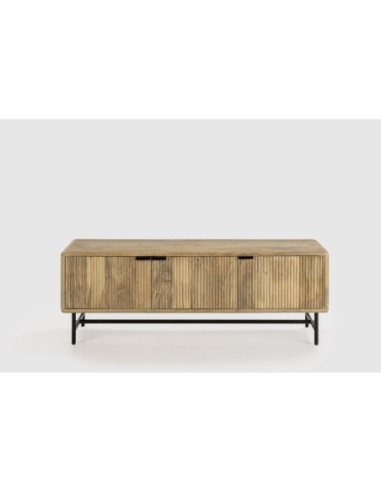 Mueble Tv Mundra 3p Madera Mango Pata Metal