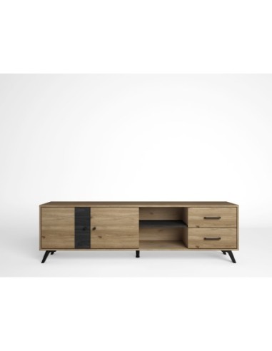 Mueble Tv Natura (2 puertas 2 cajones)2h Natural/Bocamina