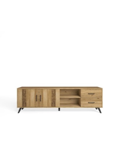 Mueble Tv Nordic (2 puertas 2 cajones)2h Natural/Serigrafia