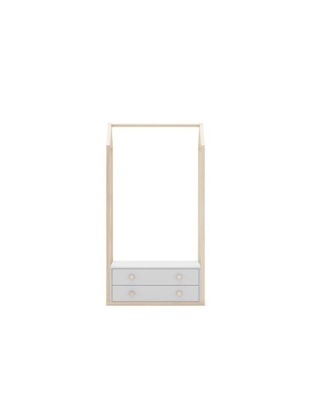 Perchero Esteban 2c Blanco/Cera Blanca