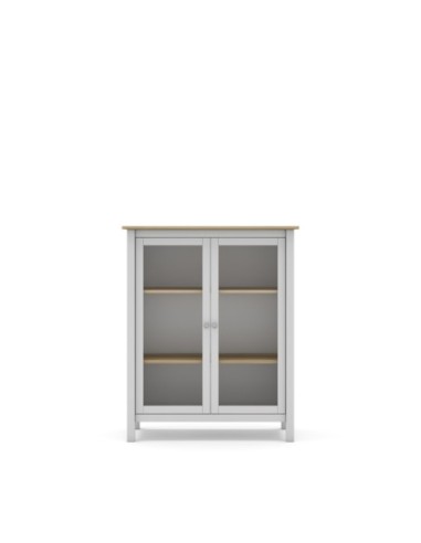 Vitrina Misti 2p Blanco/Roble