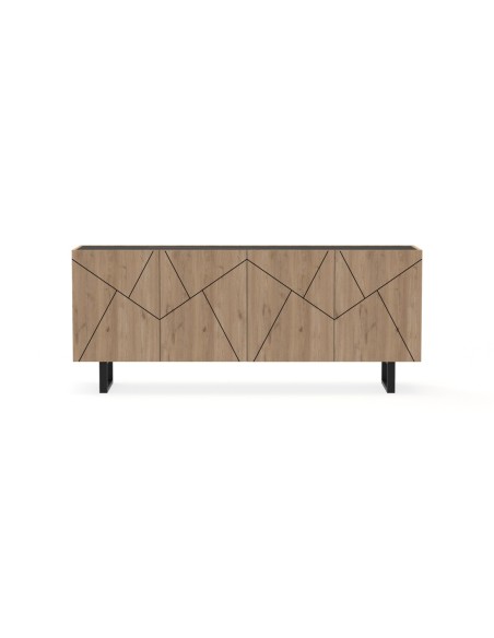 Aparador Milena 4p Sepet/Negro