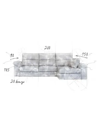 Chaiselongue Taric Medidas Chaiselongue Taric Medidas