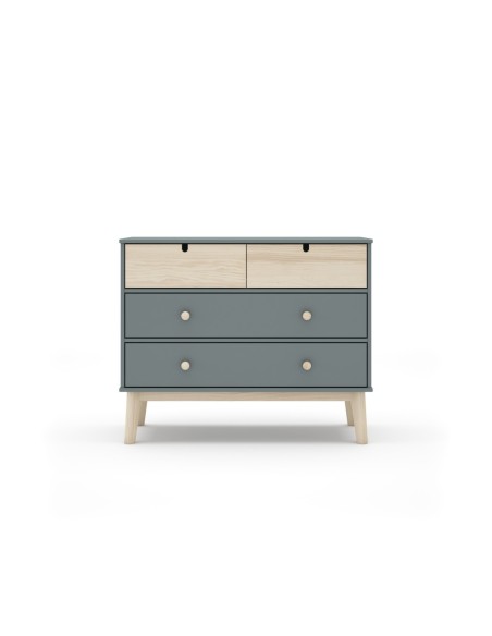 Comoda Estefania 2+2c Verde Kaki 444c/Cera Blanca