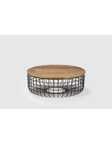 Mesa Centro Redonda Suvan Acacia Pata...