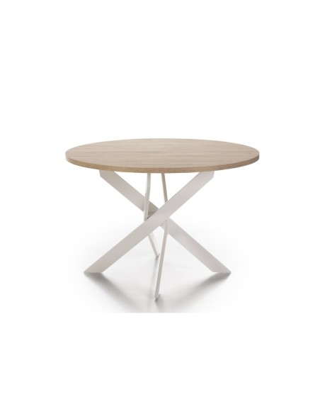 Mesa Redonda Ther 120cm Sahara Pata Blanca