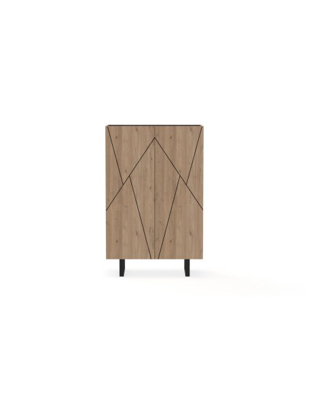 Mueble Aux. Milena 2p Sepet/Negro