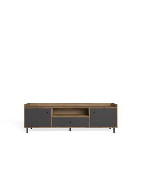 Mueble Tv Malta 2p1c1h Nogal Sabi/Pizarra