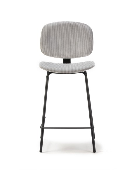 Taburete Arus 65cm Gris/Pata Negra (2 unidades)