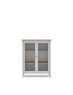 Vitrina Misti 2p Blanco/Roble 2