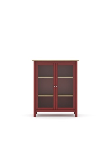 Vitrina Misti 2p Burdeos/Roble