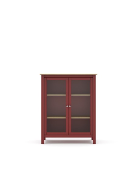 Vitrina Misti 2p Burdeos/Roble