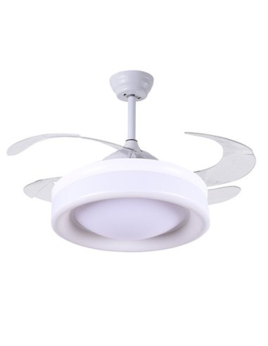 Ventilador DC TITAN blanco, 4 aspas...