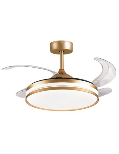 Ventilador DC KEPLER oro, 4 aspas...