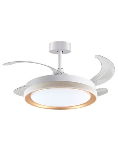 Ventilador DC KIGALI blanco/oro, 4...