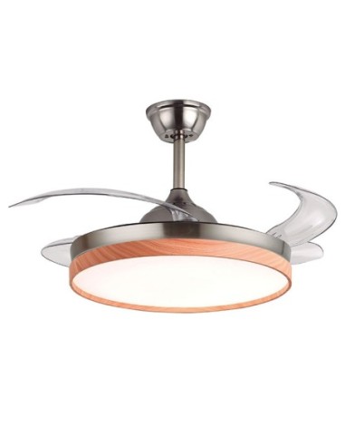 Ventilador DC COSMOS níquel/haya, 4...