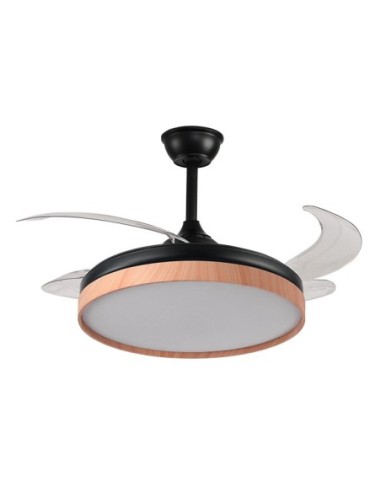 Ventilador DC COSMOS negro/haya, 4...